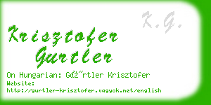 krisztofer gurtler business card